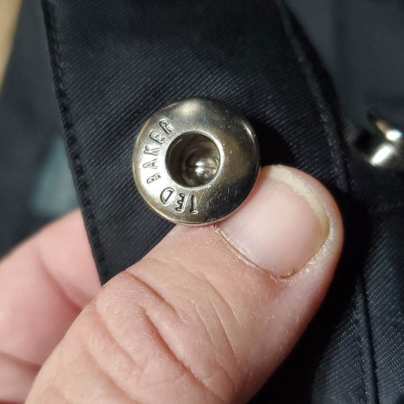 Ted baker london nylon blend black button fly western cut pants - Picture 4 of 13